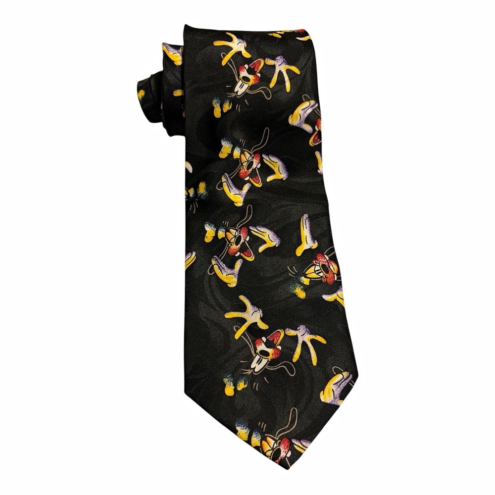 Disney Goofy Men's Black Necktie Tie